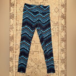 ALO Yoga Chevron Leggings - Blue and Black